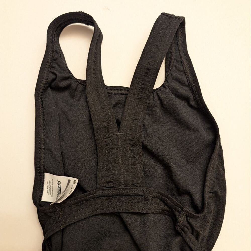 Speedo Black Racerback Endurance+ One Piece Swimsuit - Size 26 - Picture 6 of 11